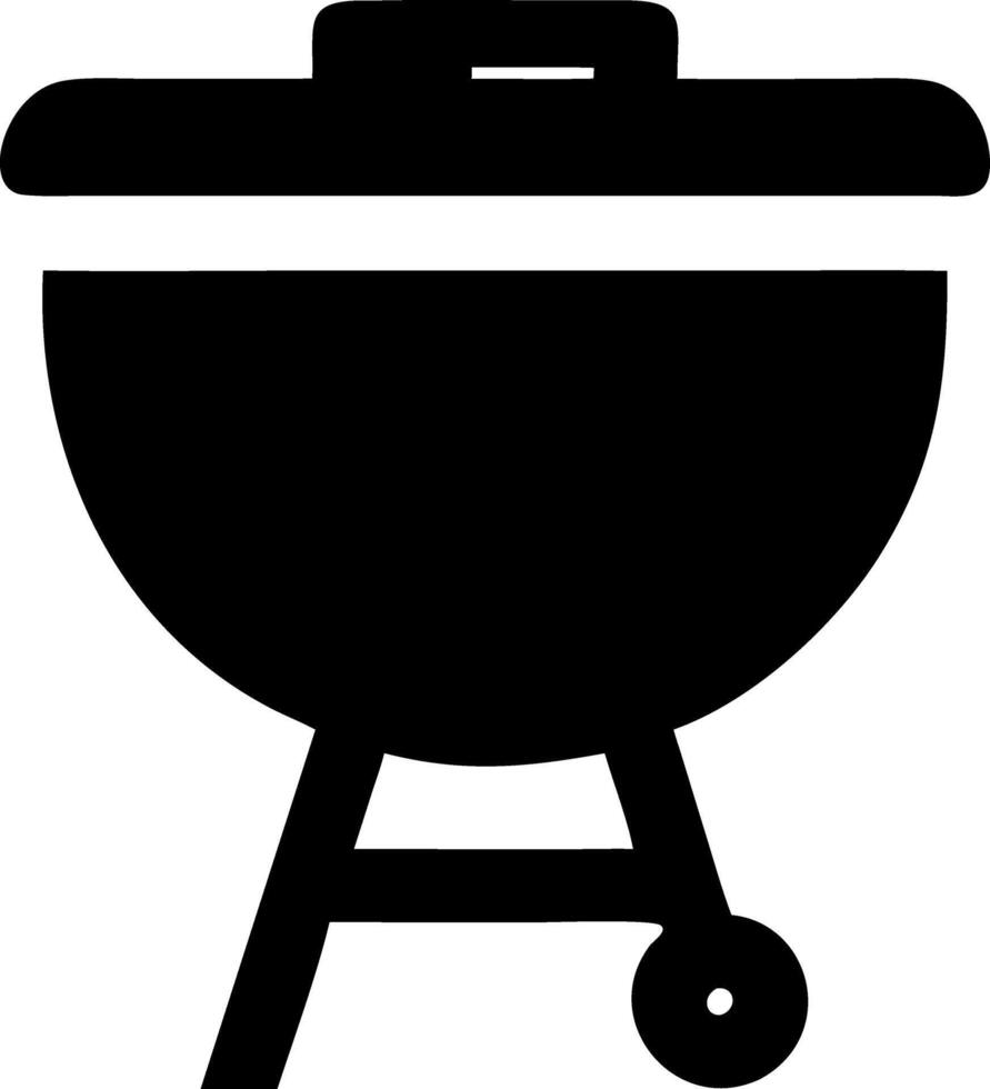 grill hot black fill icon vector