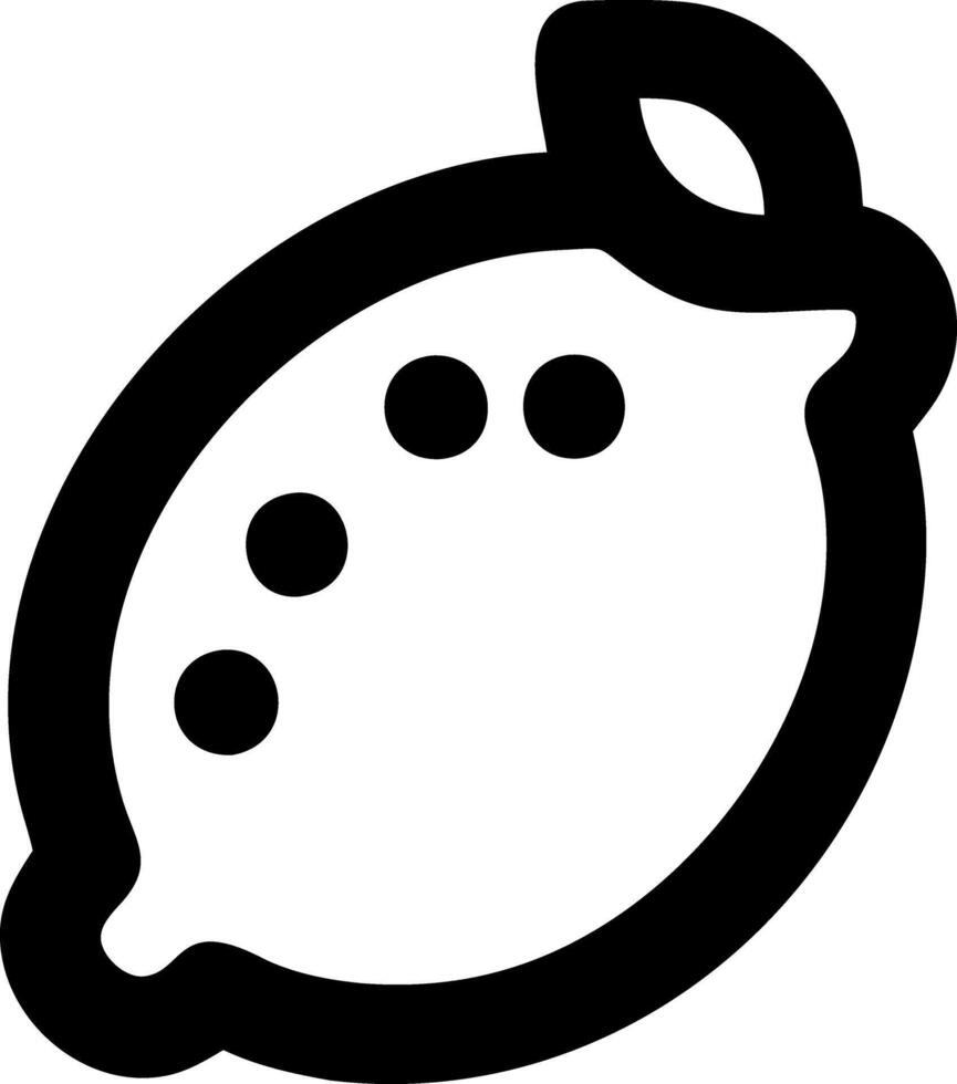 lemon black fill icon vector