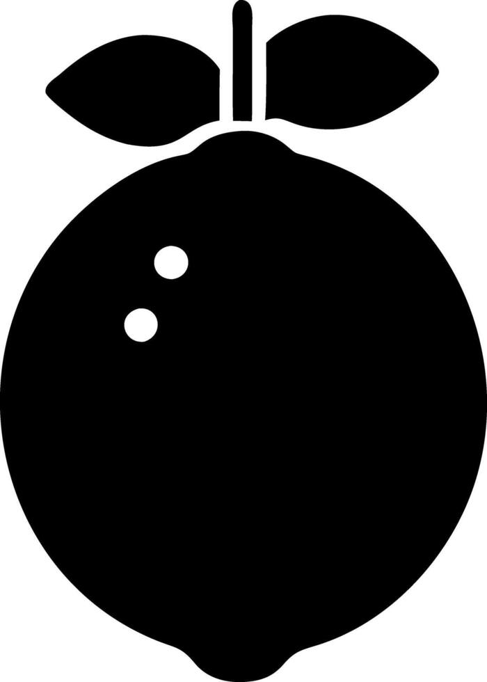 lemon black fill icon vector