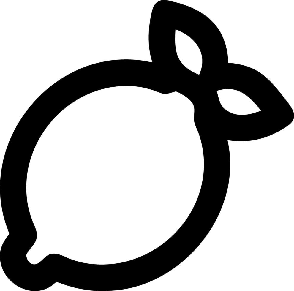lemon black fill icon vector