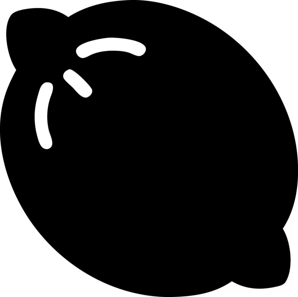 lemon black fill icon vector