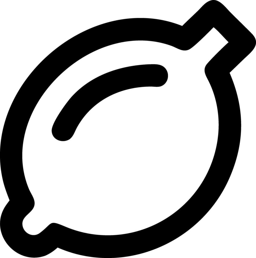 lemon black fill icon vector