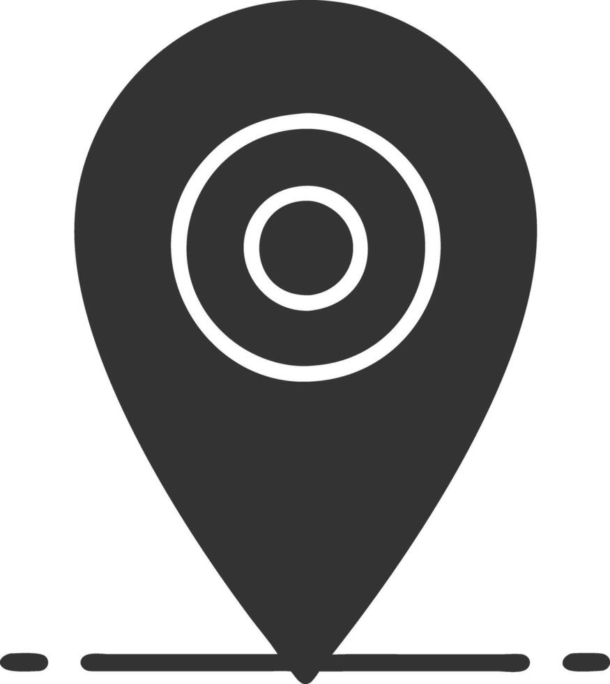 location pinblack fill icon vector
