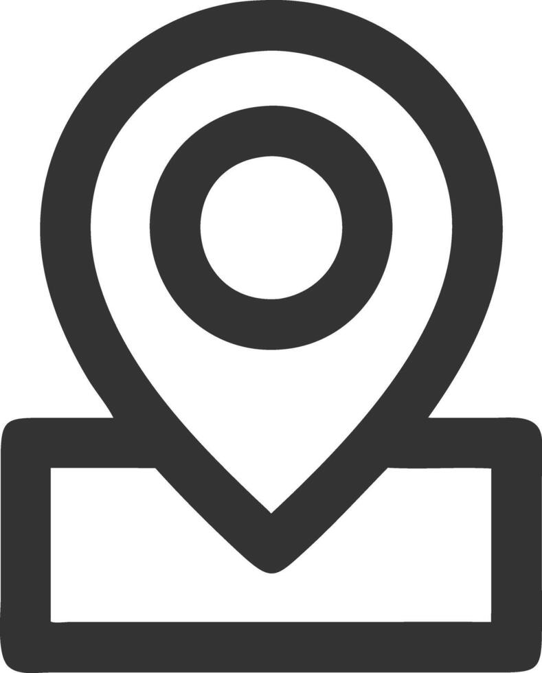 location pinblack fill icon vector