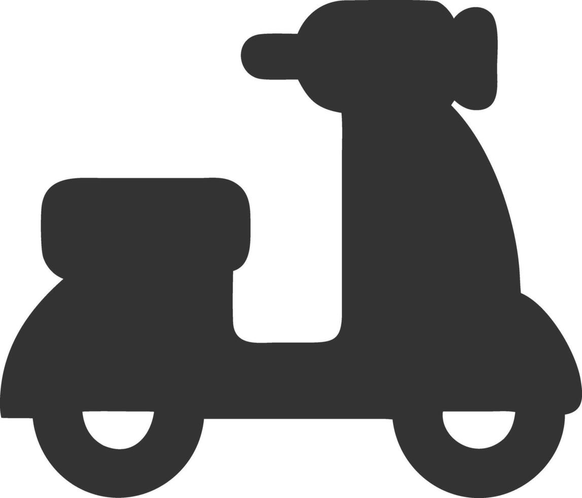 moped black fill icon vector