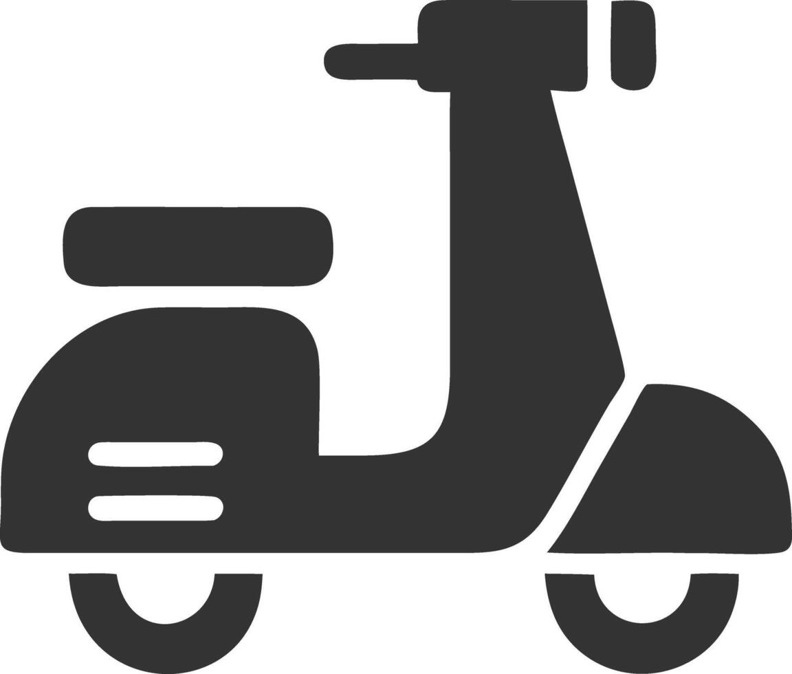 moped black fill icon vector