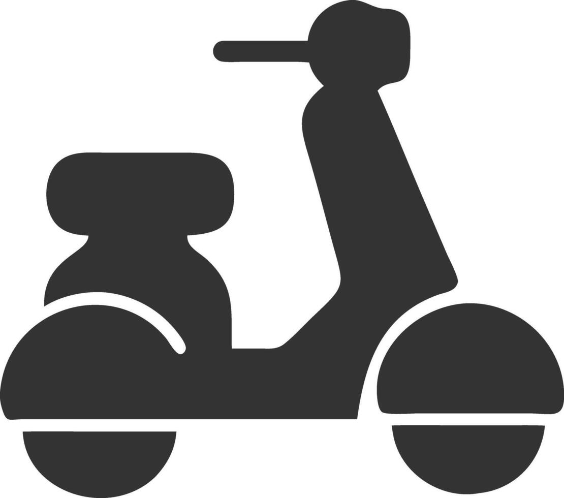 moped black fill icon vector