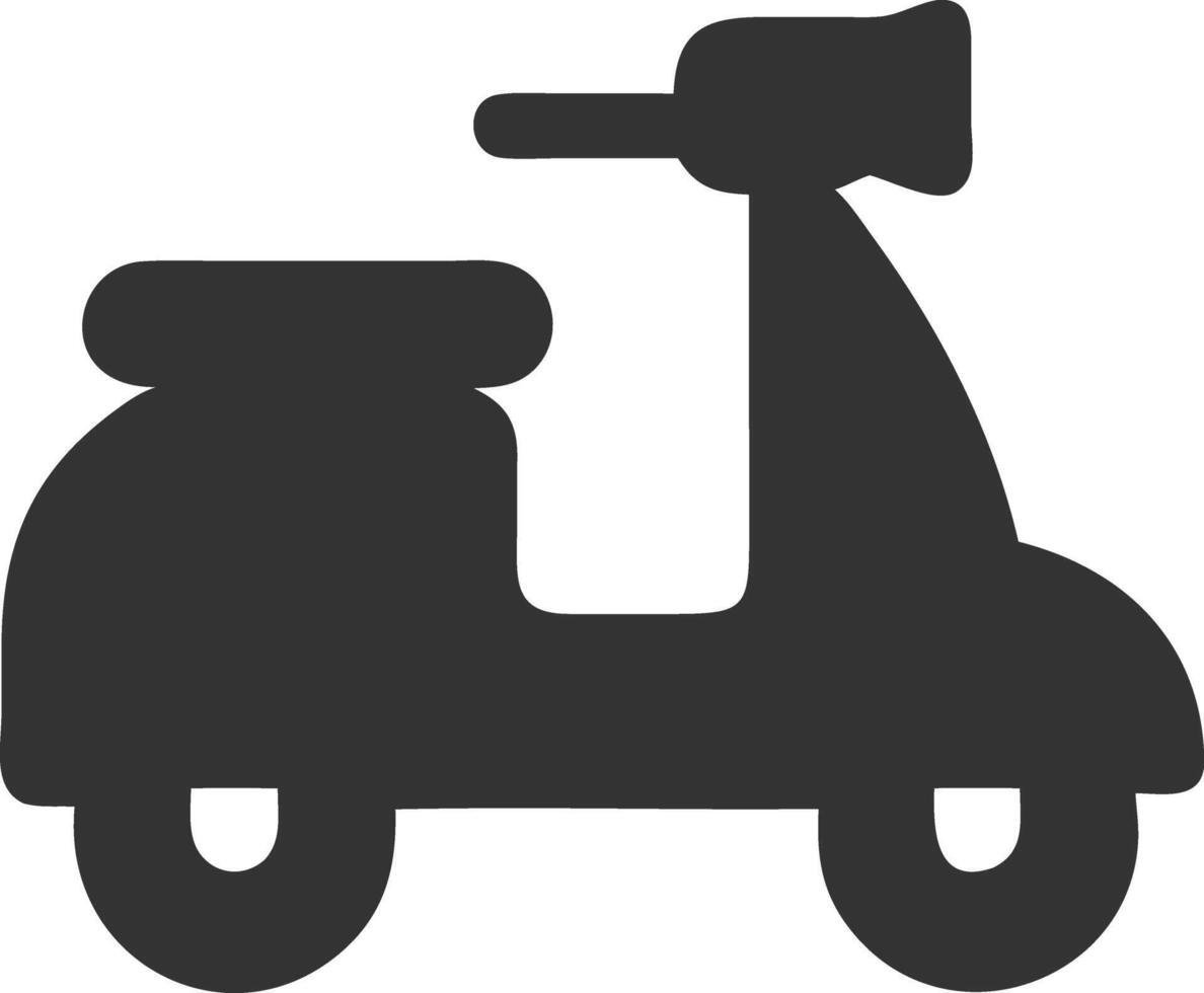 moped black fill icon vector