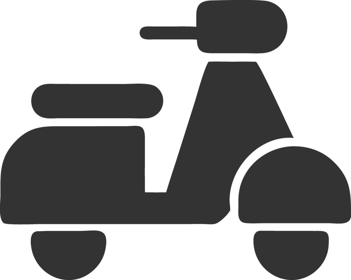 moped black fill icon vector