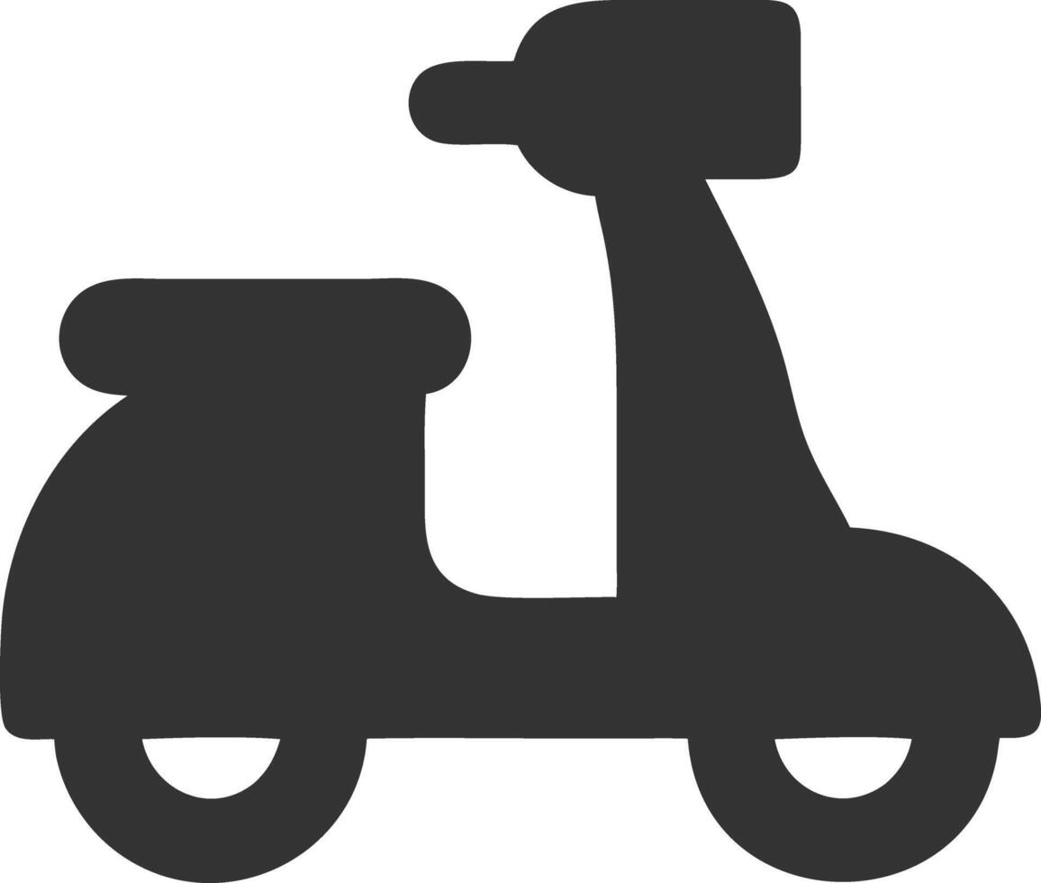 moped black fill icon vector