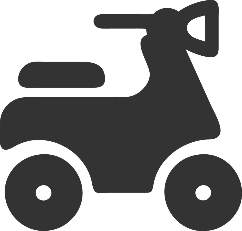 moped black fill icon vector