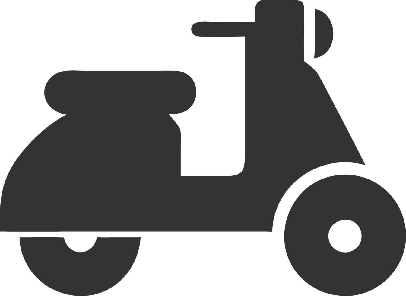 moped black fill icon vector