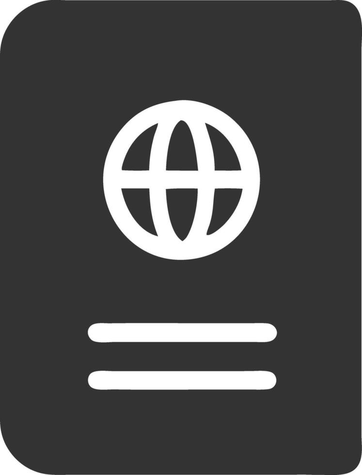passport black fill icon vector