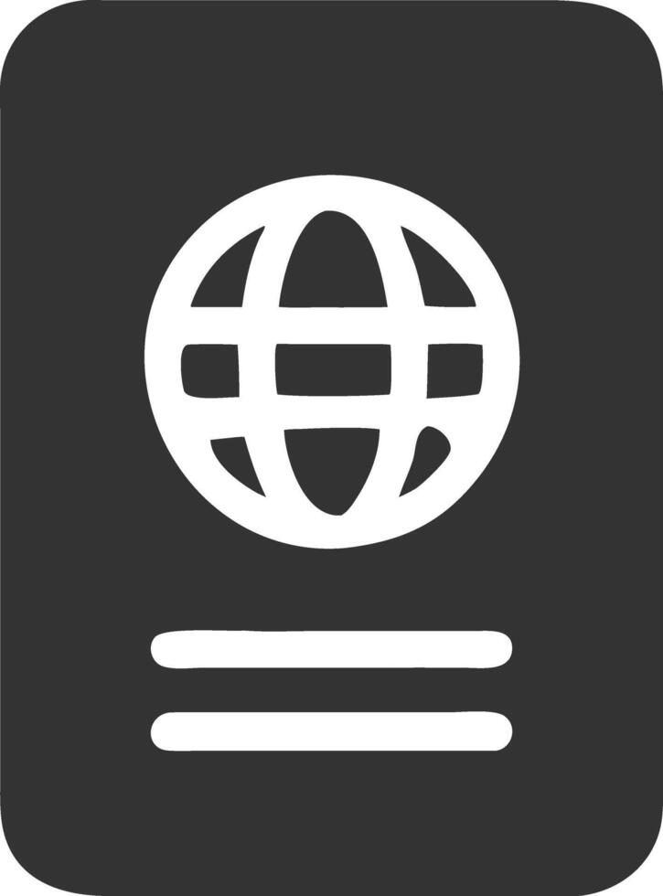 passport black fill icon vector