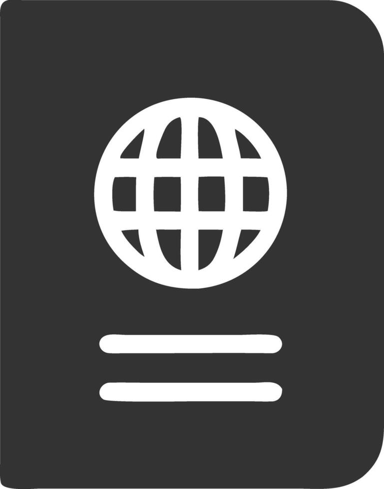 passport black fill icon vector