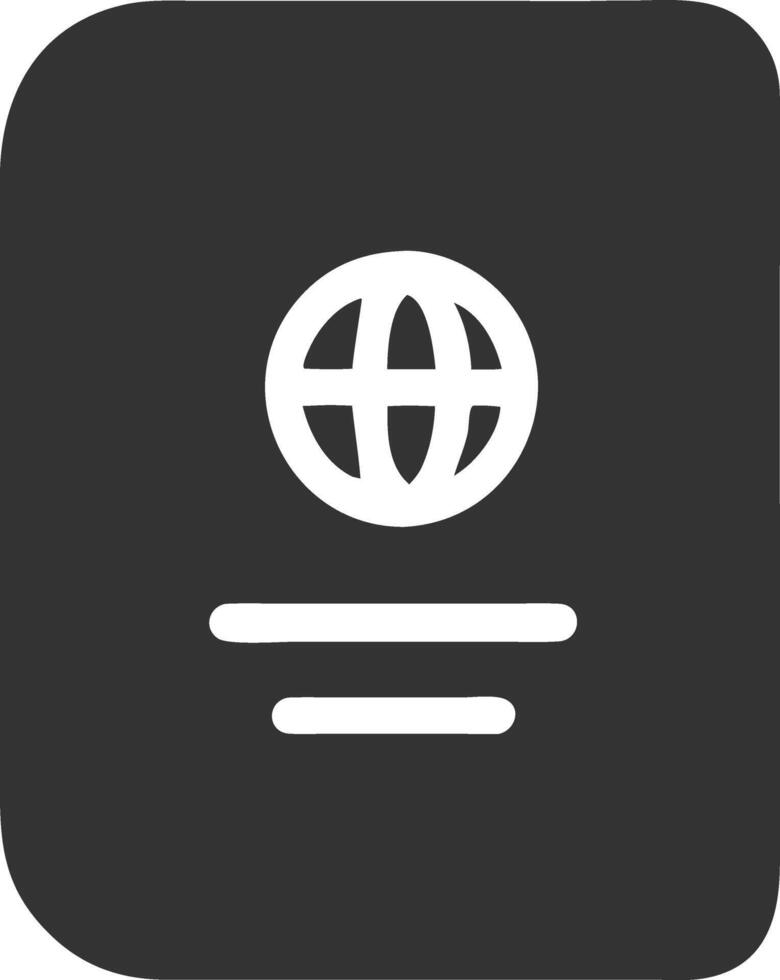 passport black fill icon vector