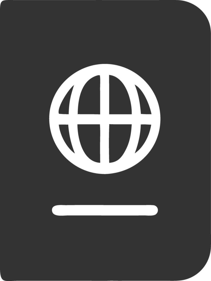 passport black fill icon vector