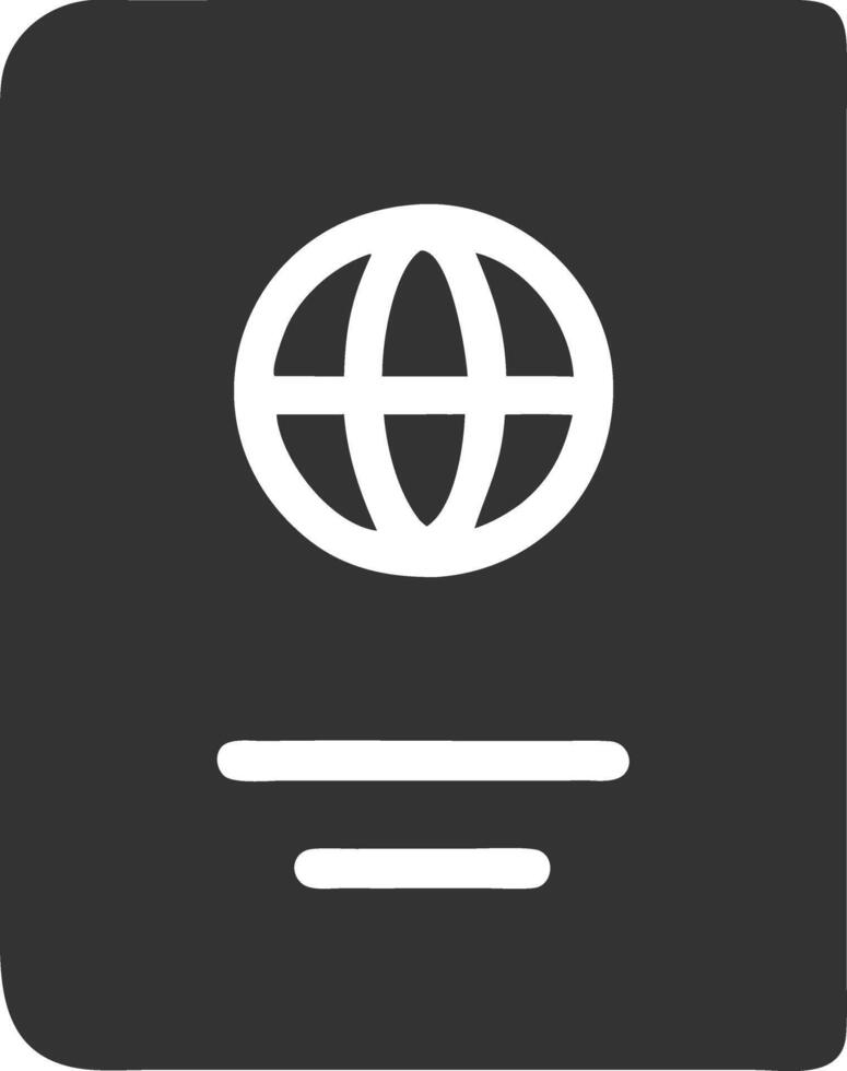 passport black fill icon vector