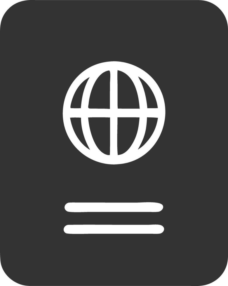 passport black fill icon vector