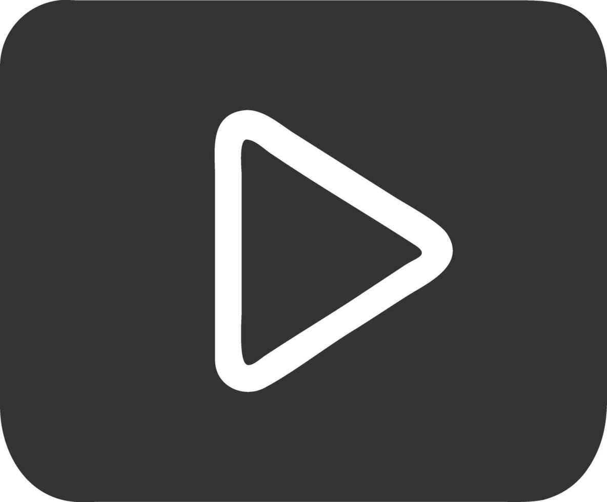 play black fill icon vector
