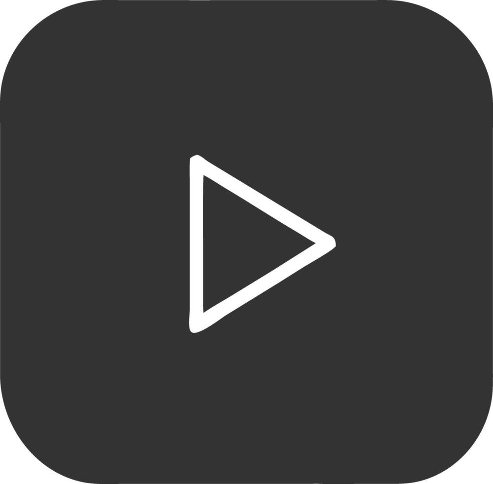 play black fill icon vector