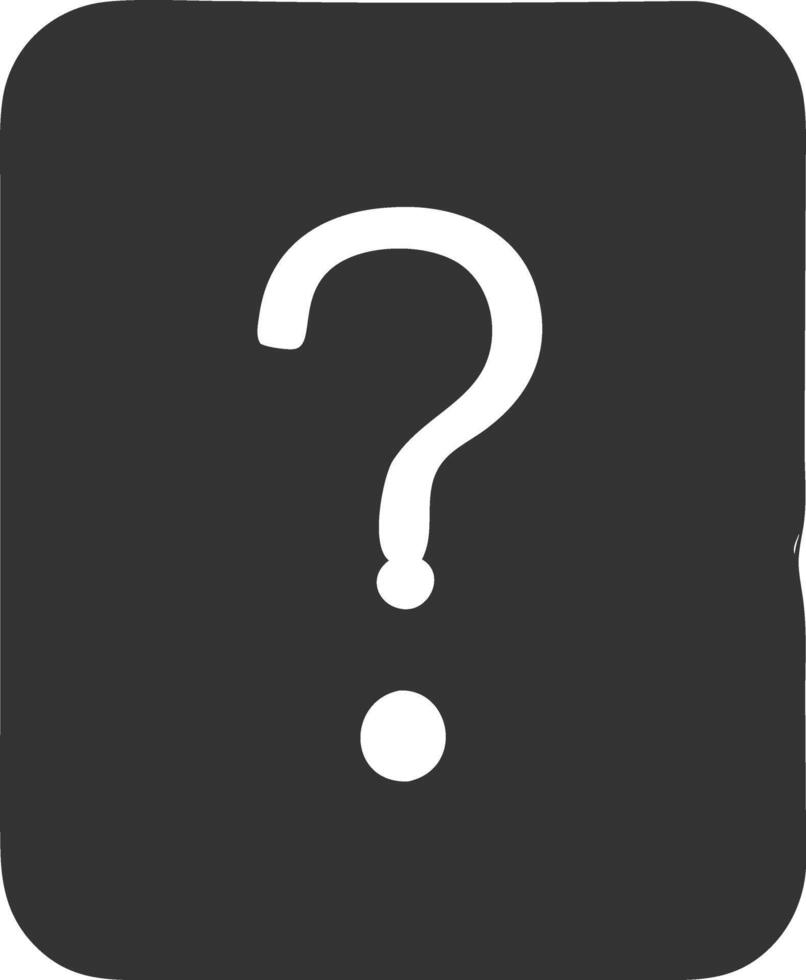 question black fill icon vector