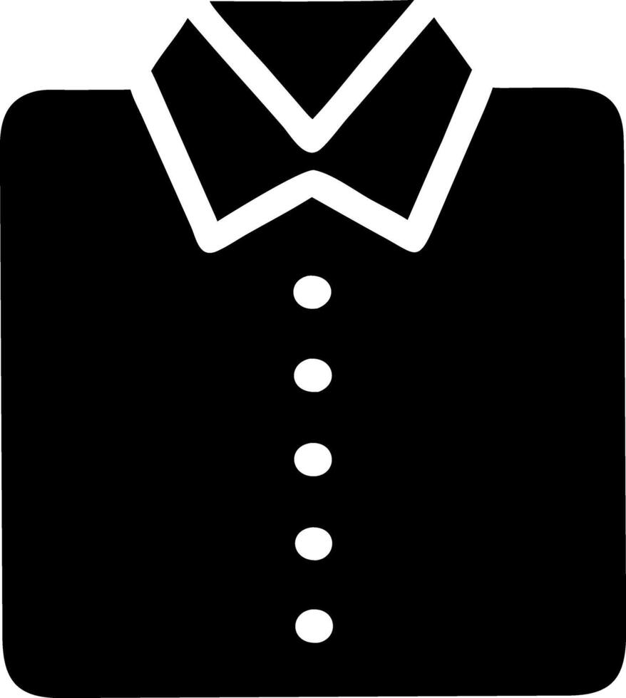 shirt black fill icon vector