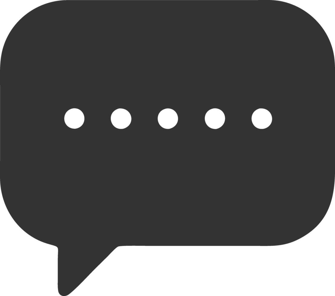 thought bubble black fill icon vector