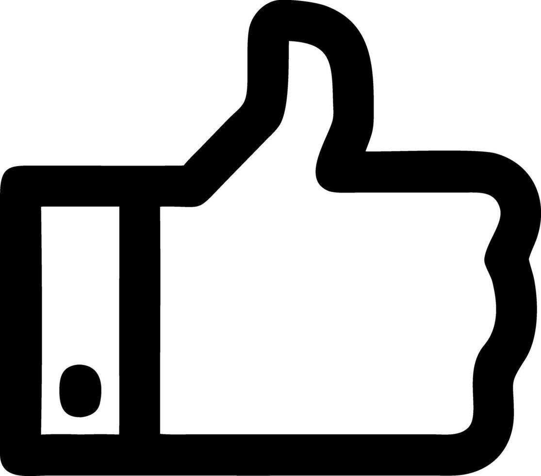 thumbs up black fill icon vector