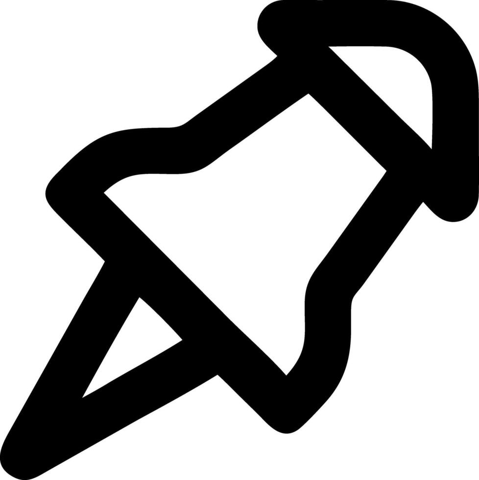 thumbtack black fill icon vector