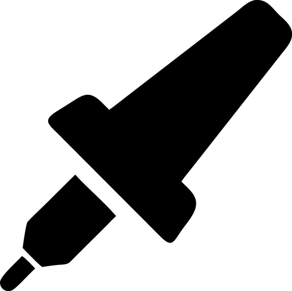 thumbtack black fill icon vector