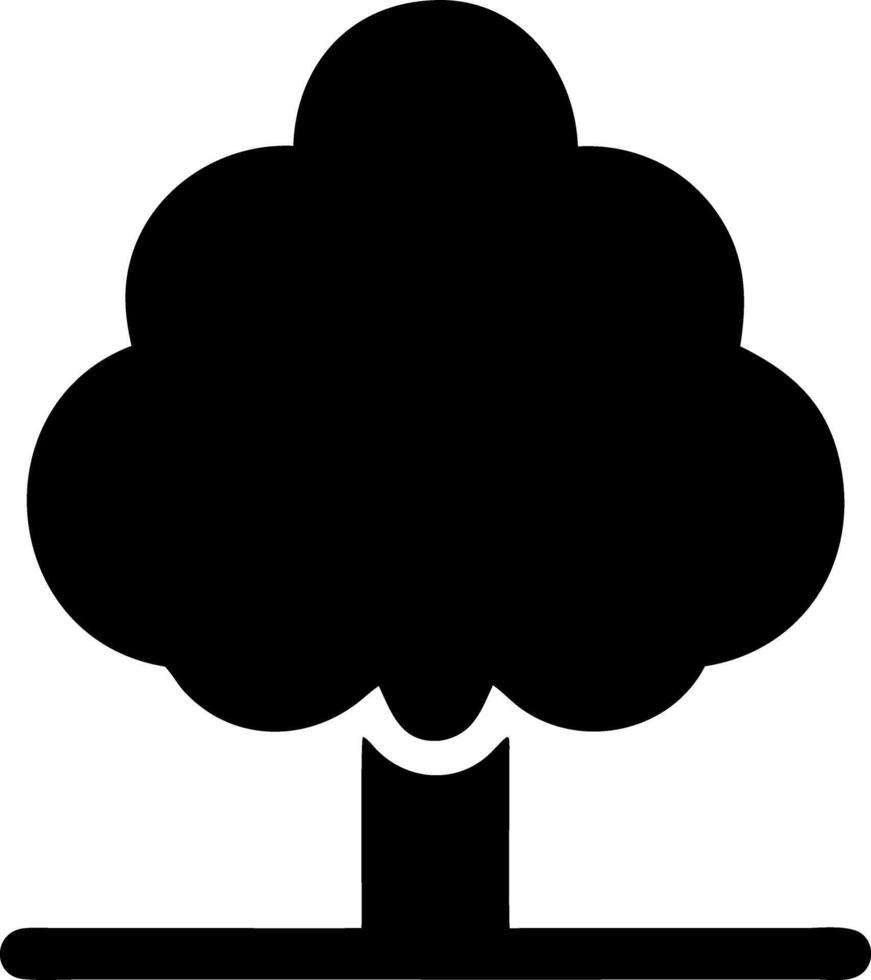 tree black fill icon vector