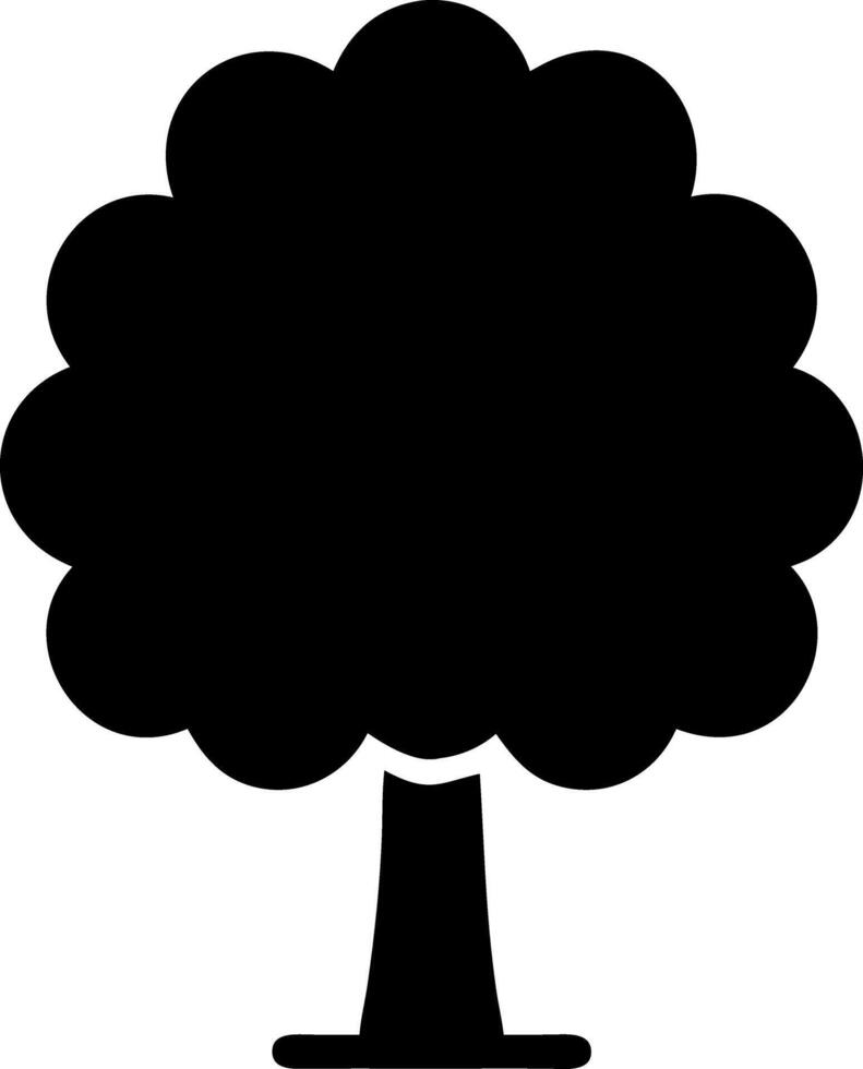 tree black fill icon vector