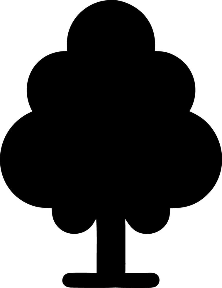 tree black fill icon vector