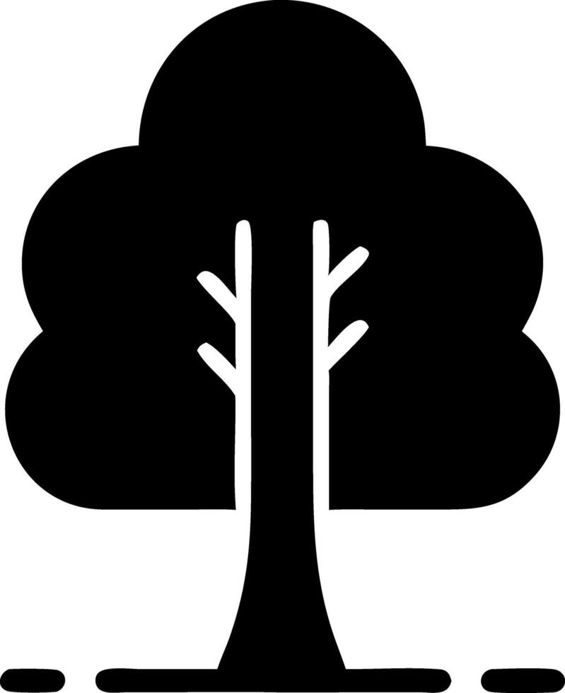 tree black fill icon vector