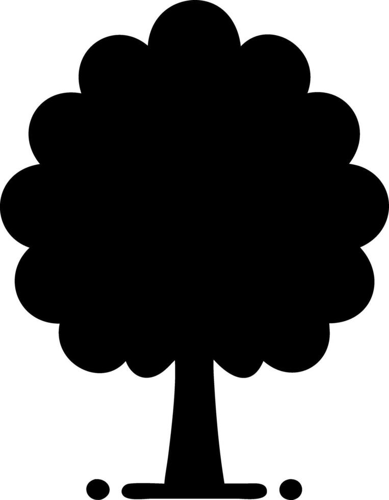 tree black fill icon vector