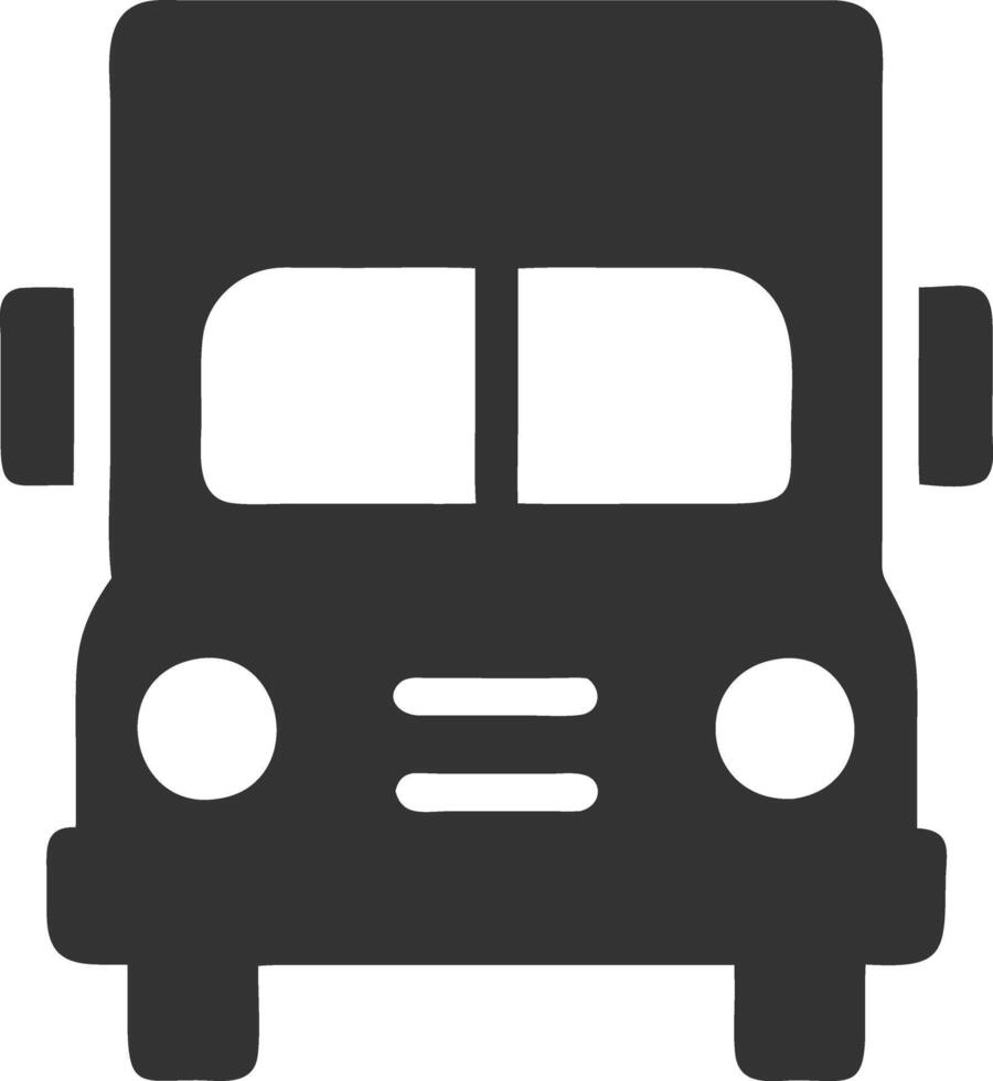 truck front black fill icon vector