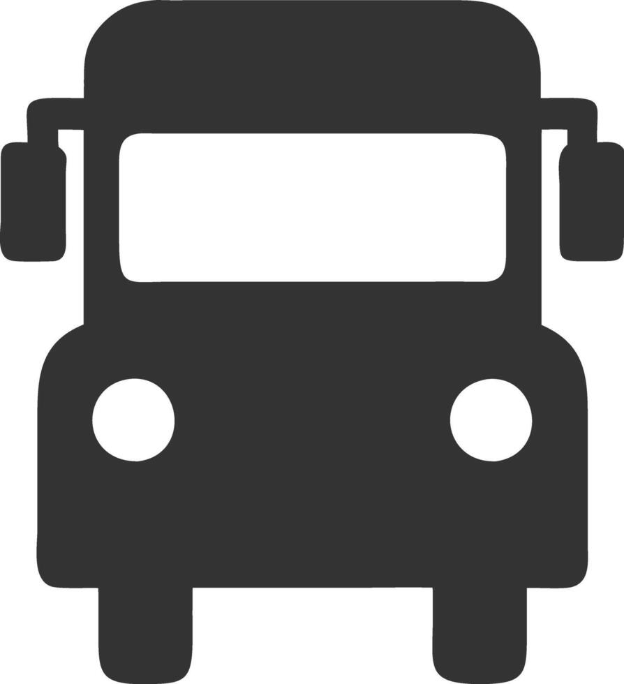 truck front black fill icon vector