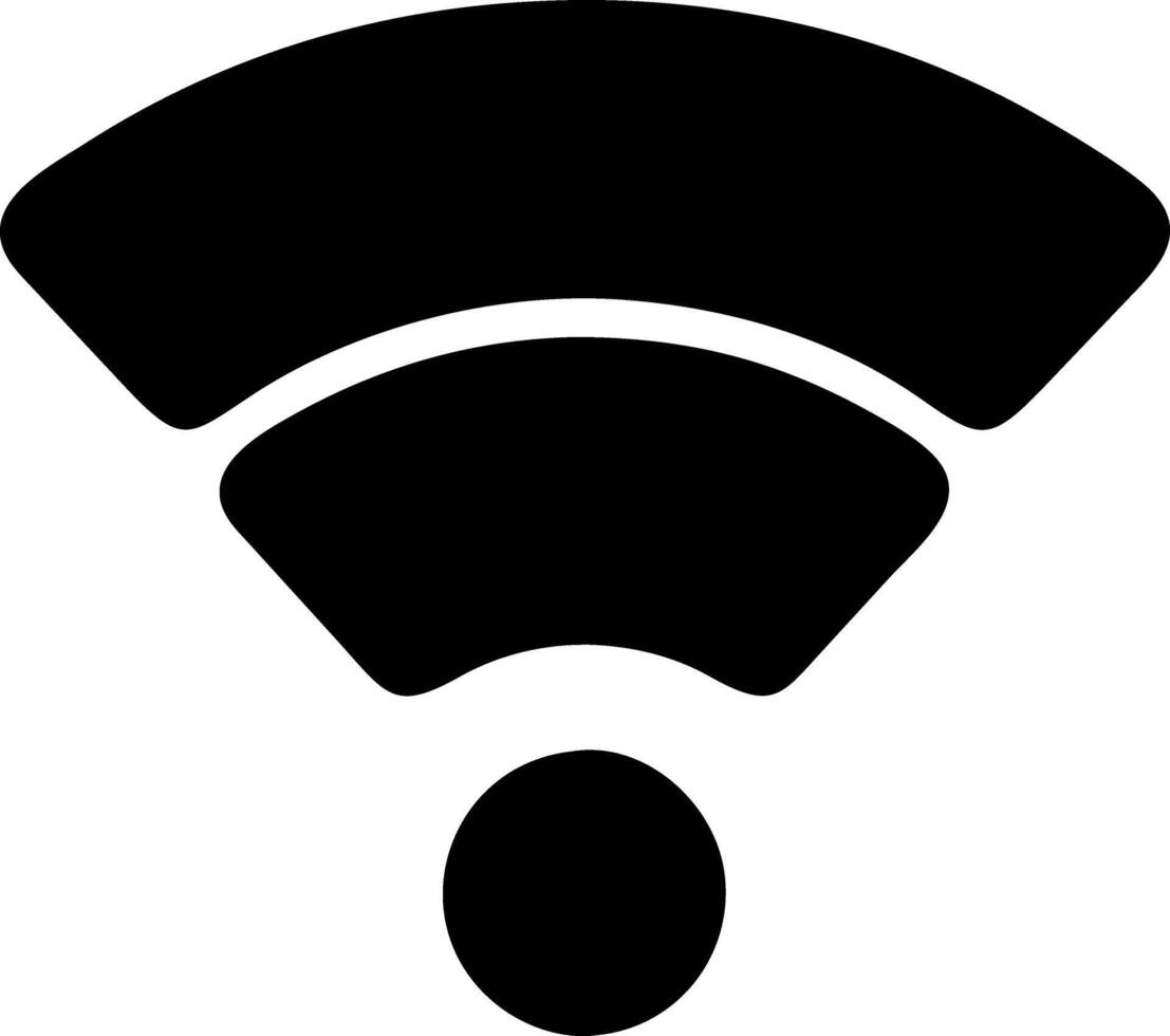 wifi black fill icon vector