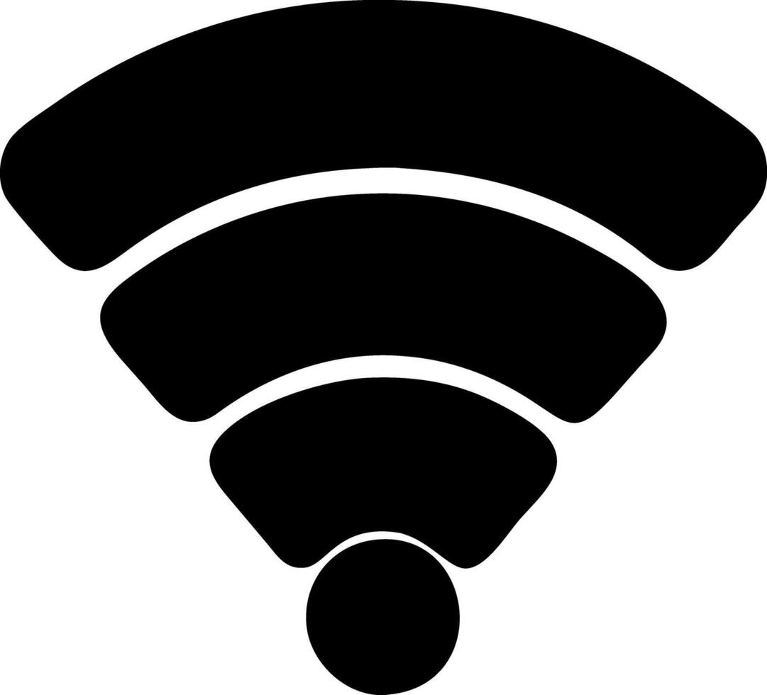 wifi black fill icon vector