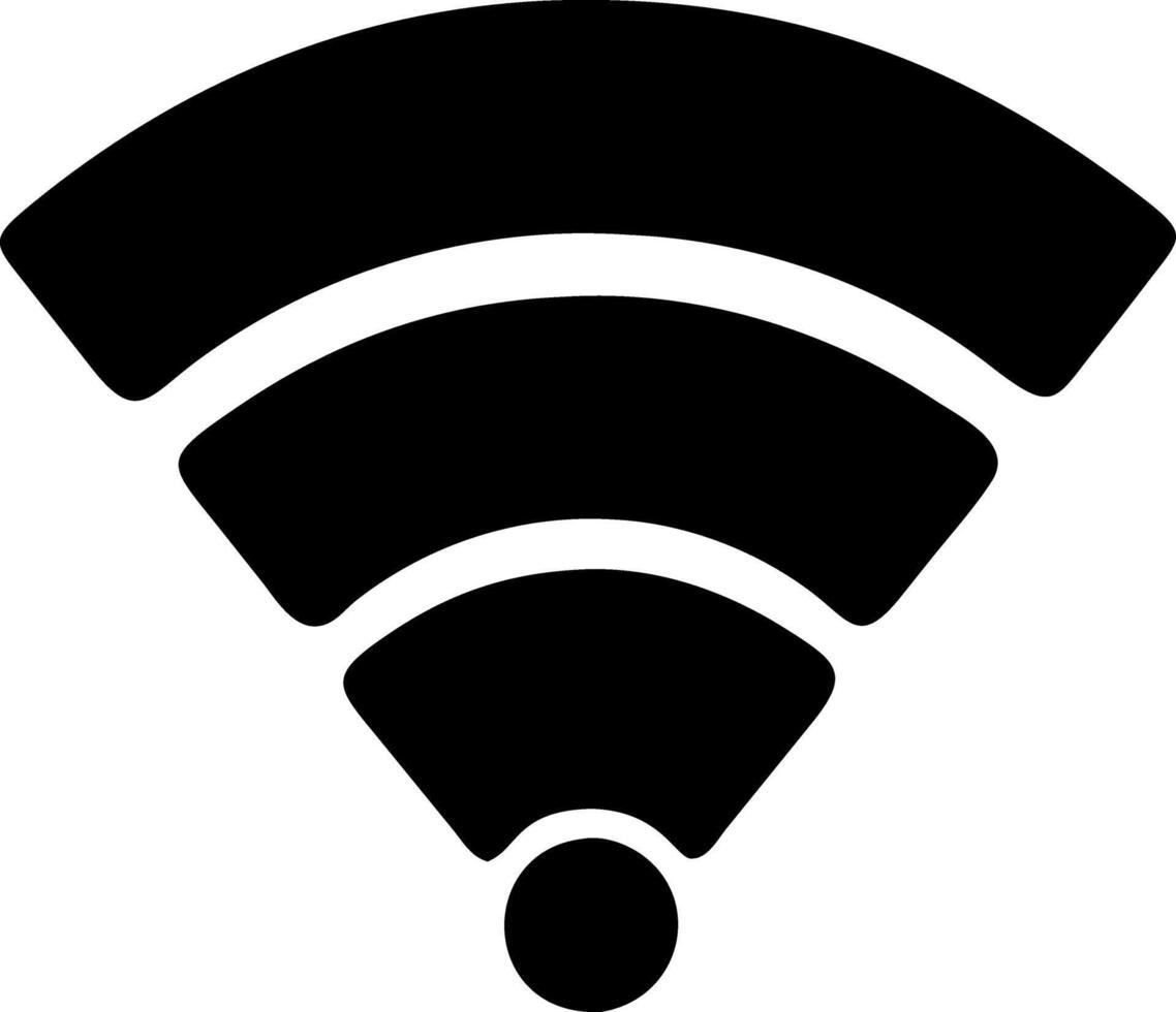 wifi black fill icon vector