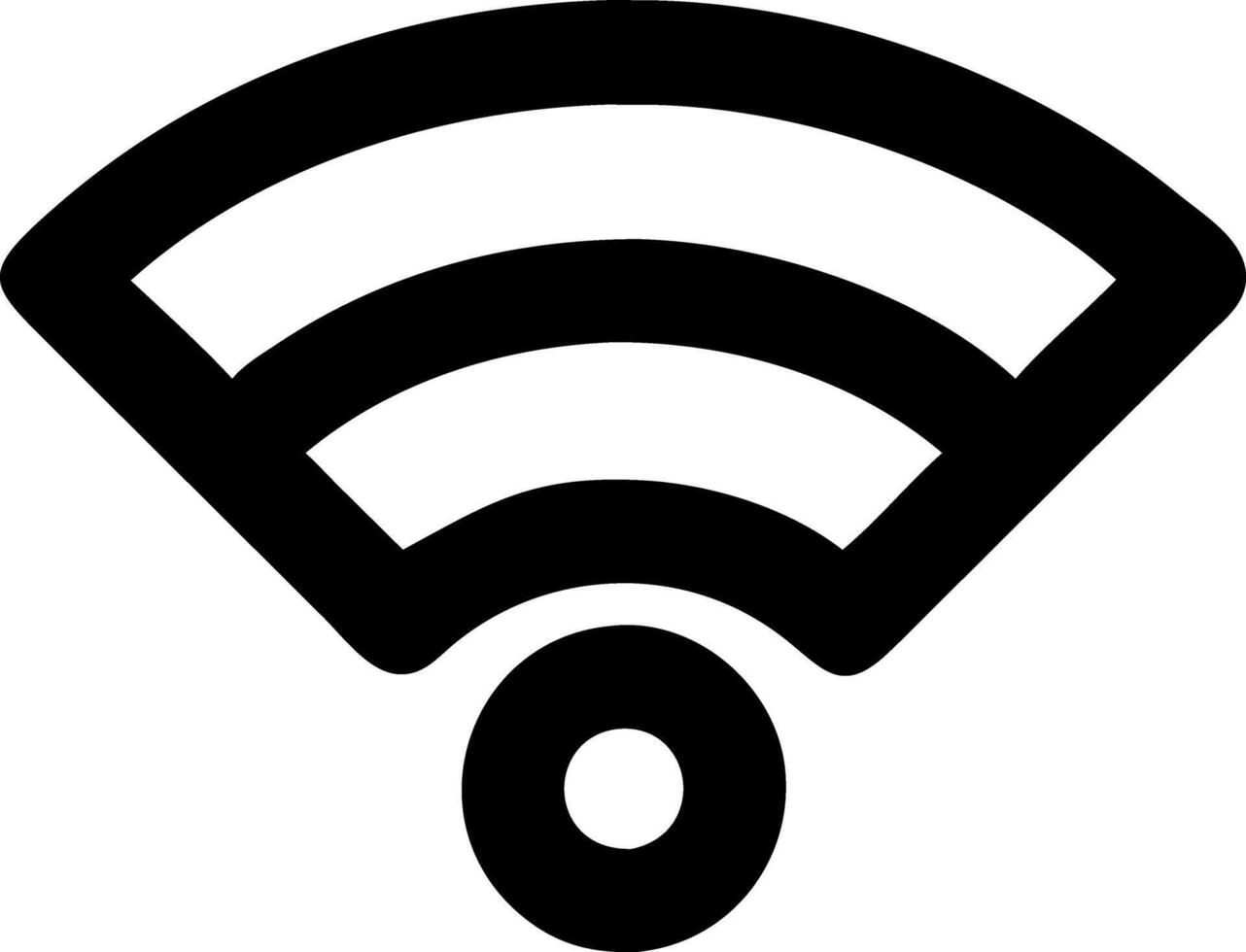 wifi black fill icon vector