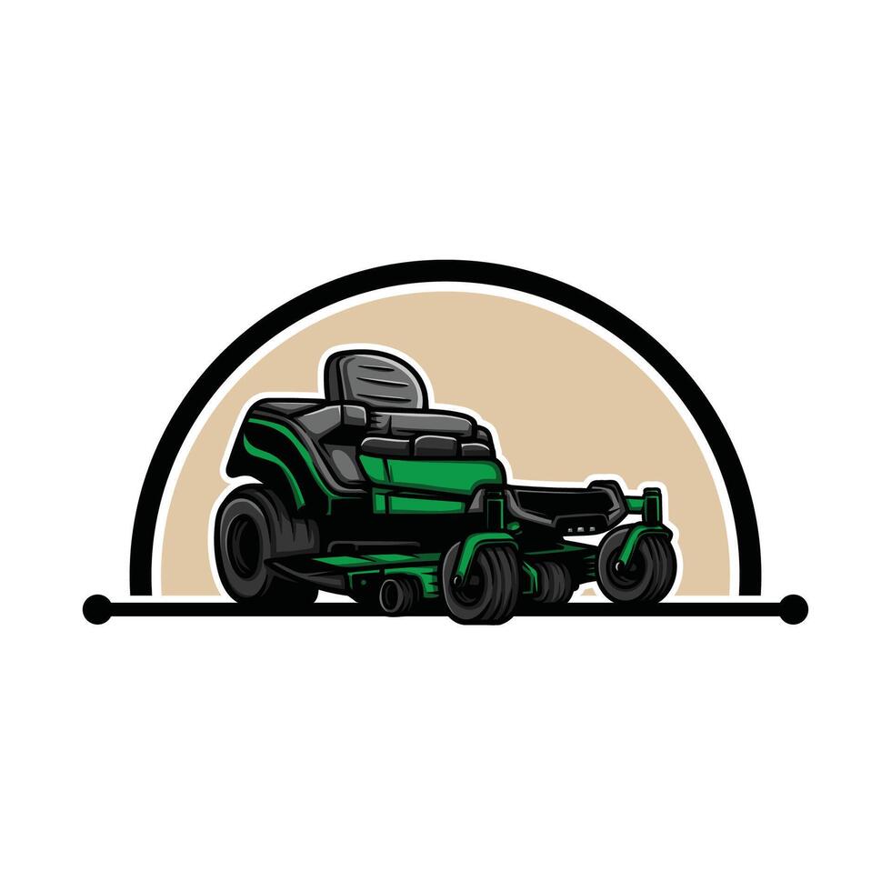 Lawn mower. illustration of a lawn mower. vector