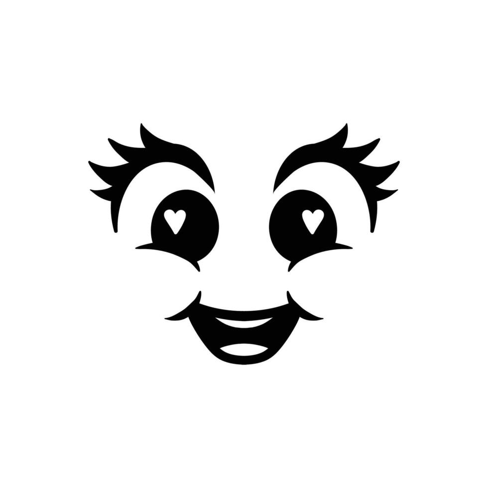 smiling face icon design symbol of happiness and joy in black color vector