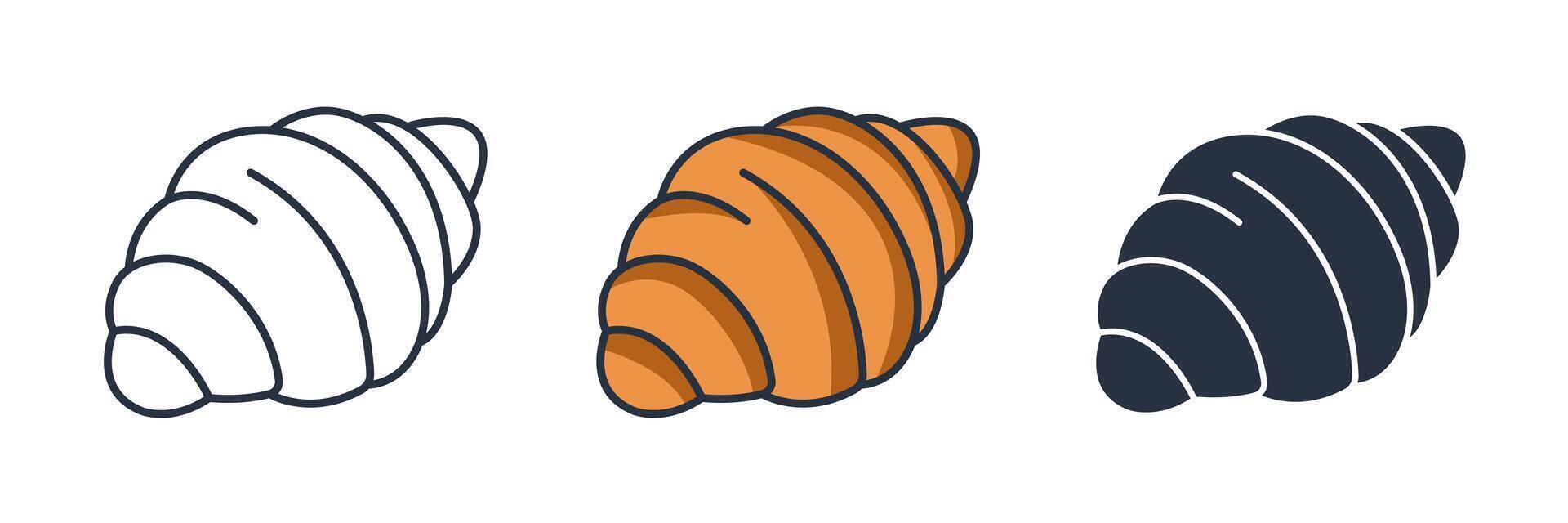 croissant Icon symbol illustration isolated on white background vector