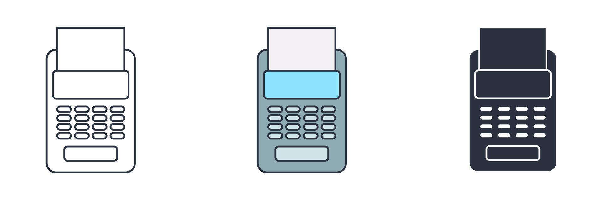 Payment Terminal Icon symbol illustration isolated on white background vector