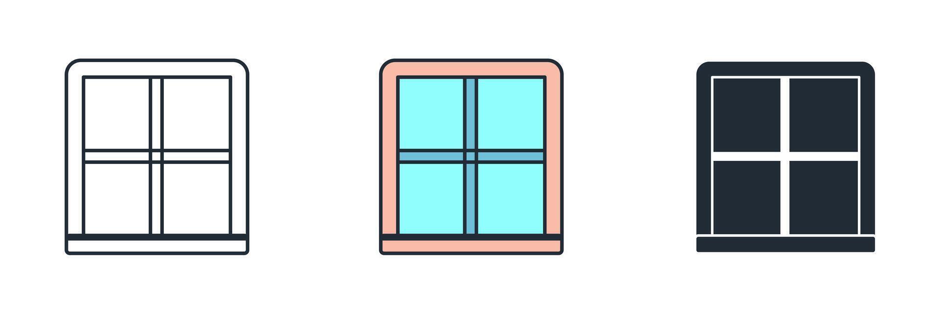 Window Icon symbol illustration isolated on white background vector