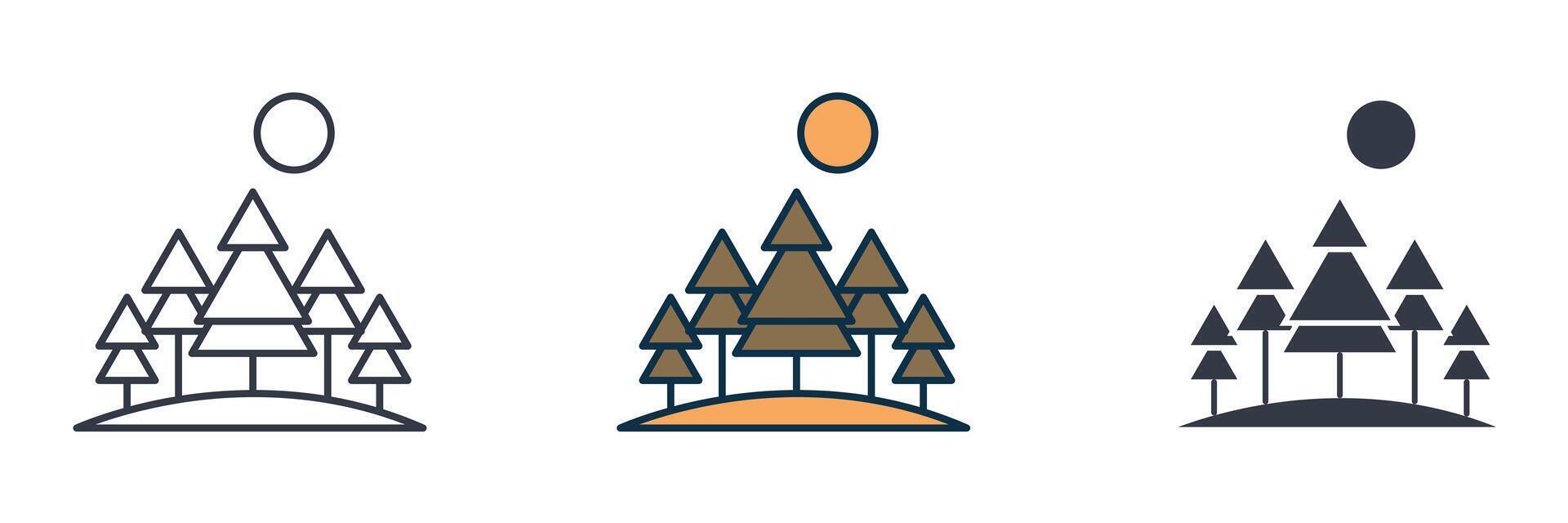 Forest Icon symbol illustration isolated on white background vector