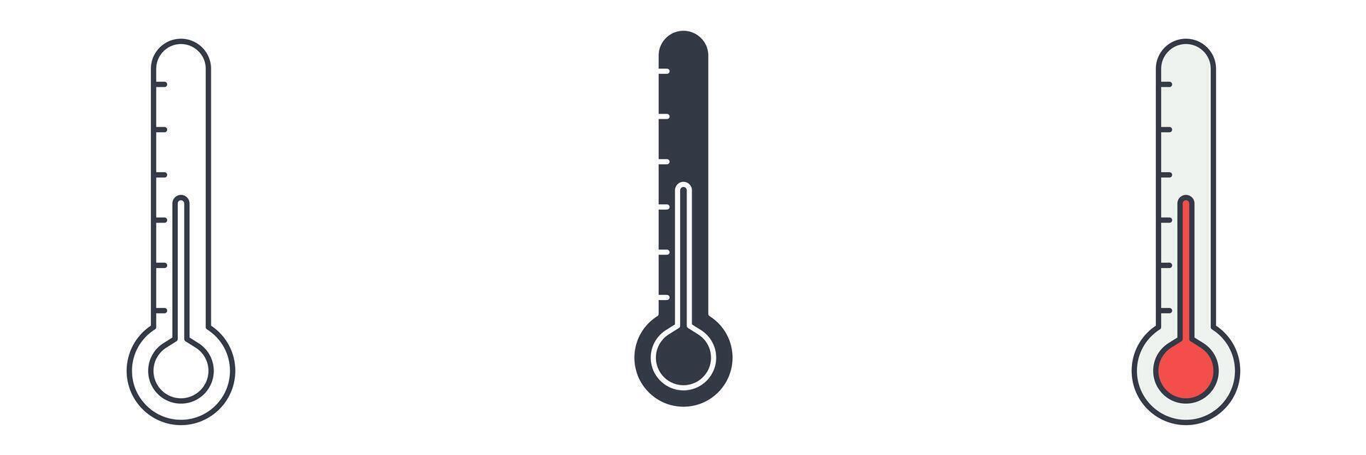 Thermometer Icon symbol illustration isolated on white background vector