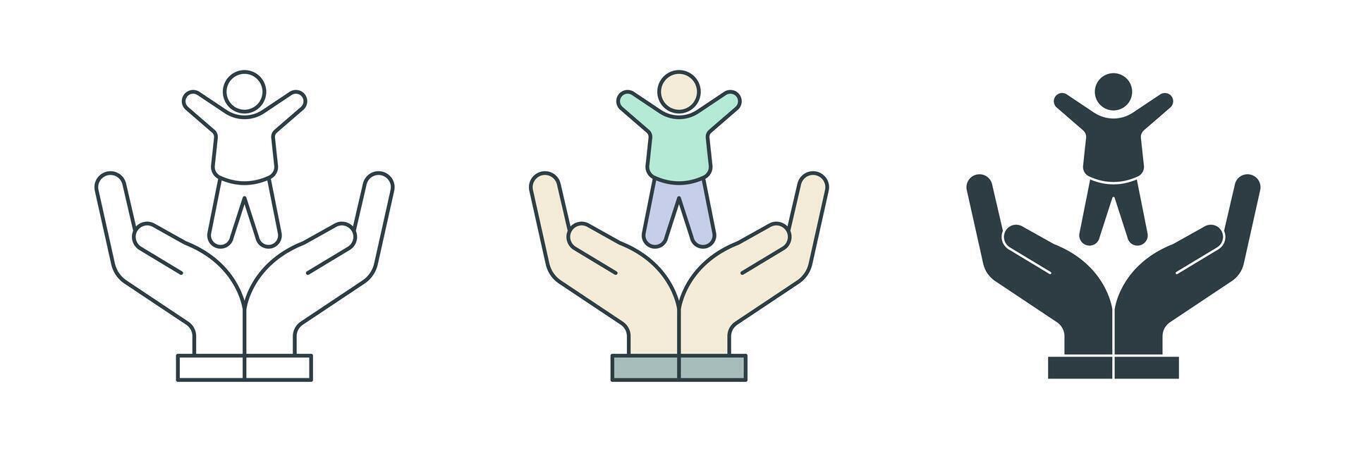 Child Custody Icon symbol illustration isolated on white background vector